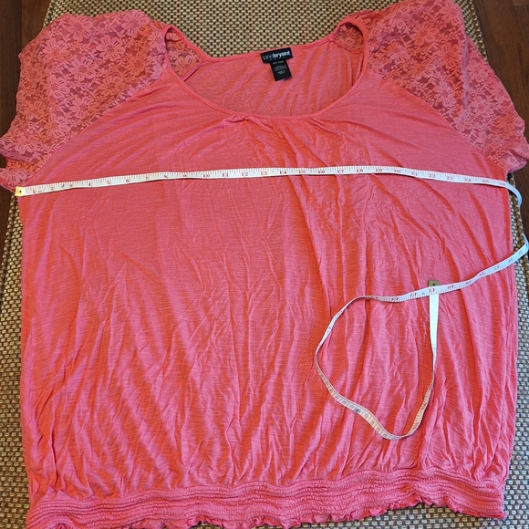 Lane Bryant Coral Lace Sleeve Blouse Bundle 2 For $10 - Picture 5 of 8